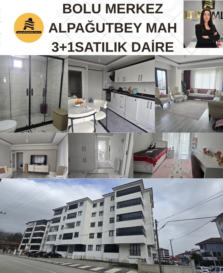 BOLU MERKEZ TEMSİLCİLİĞİNDEN ALPAĞUTBEY MAH.3+1 SATILIK DAİRE